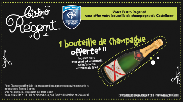 Votre offre spéciale Bistro Régent ! – DISTRICT DE LA GIRONDE DE FOOTBALL